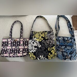 Lot of 3 Vera Bradley purses, all in very good preowned condition!